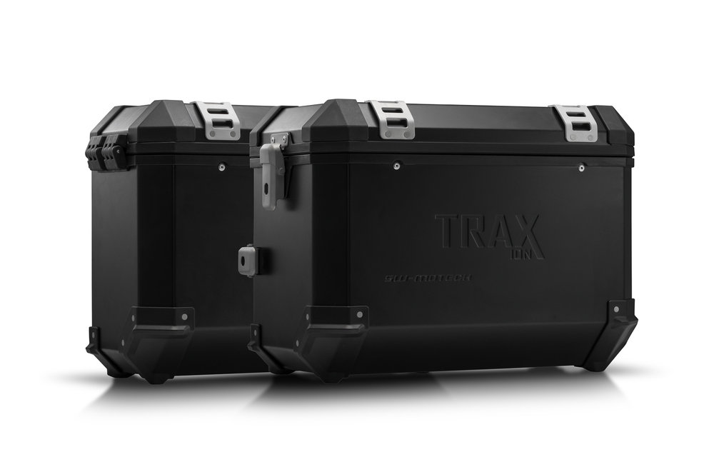 Sistema di valigie in alluminio SW-Motech TRAX ION - Nero. 45/37 l. Suzuki DL 650 V-Strom (04-10).