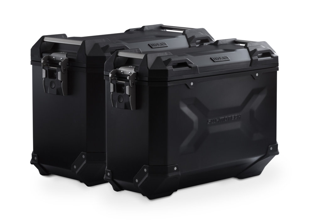 Sistema de caja de aluminio SW-Motech TRAX ADV - Negro. 45/37 l. Suzuki DL 650 V-Strom (04-10).