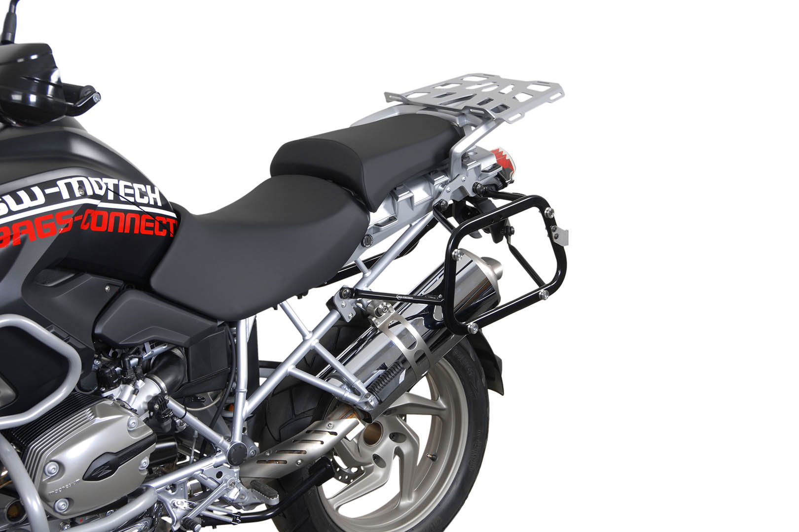 SW-Motech EVO side carriers - Black. BMW R1200GS (04-12) / Adv (06-13)., black