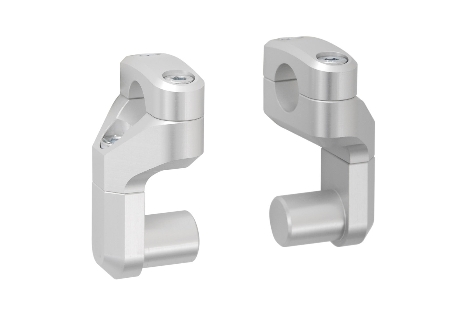 SW-Motech Vario-Lenkerverlegung für Ø 28 mm Lenker - Erhöhung/Verlegung variabel. Silbern.