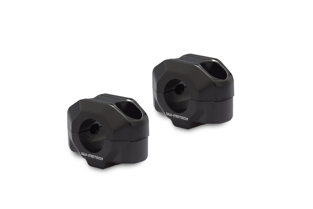 SW-Motech Lenkererhöhung für Ø 22 mm Lenker - H=15 mm. Schwarz.