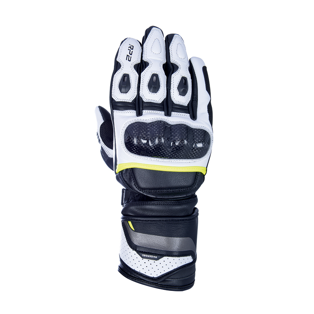 Oxford RP-2 2.0 Motorcycle Gloves, black-white-yellow, Size 3XL, black-white-yellow, Size 3XL