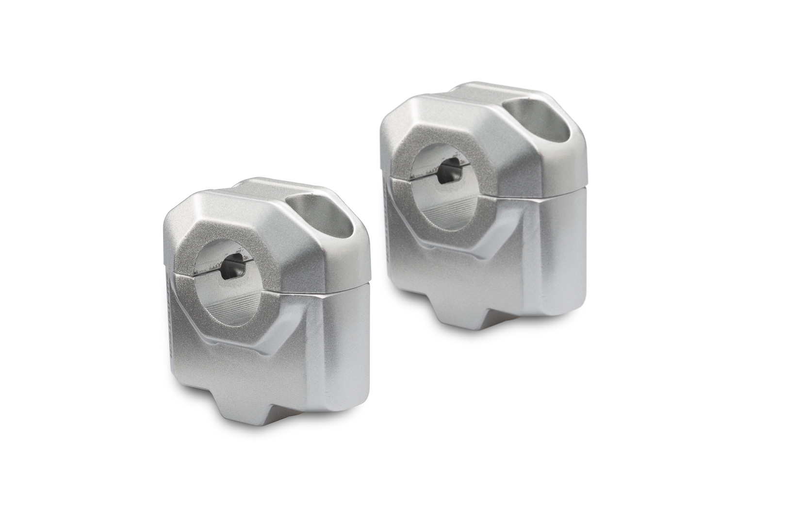 SW-Motech Bar riser for Ø 22 mm handlebar - H=30 mm. Silver., silver