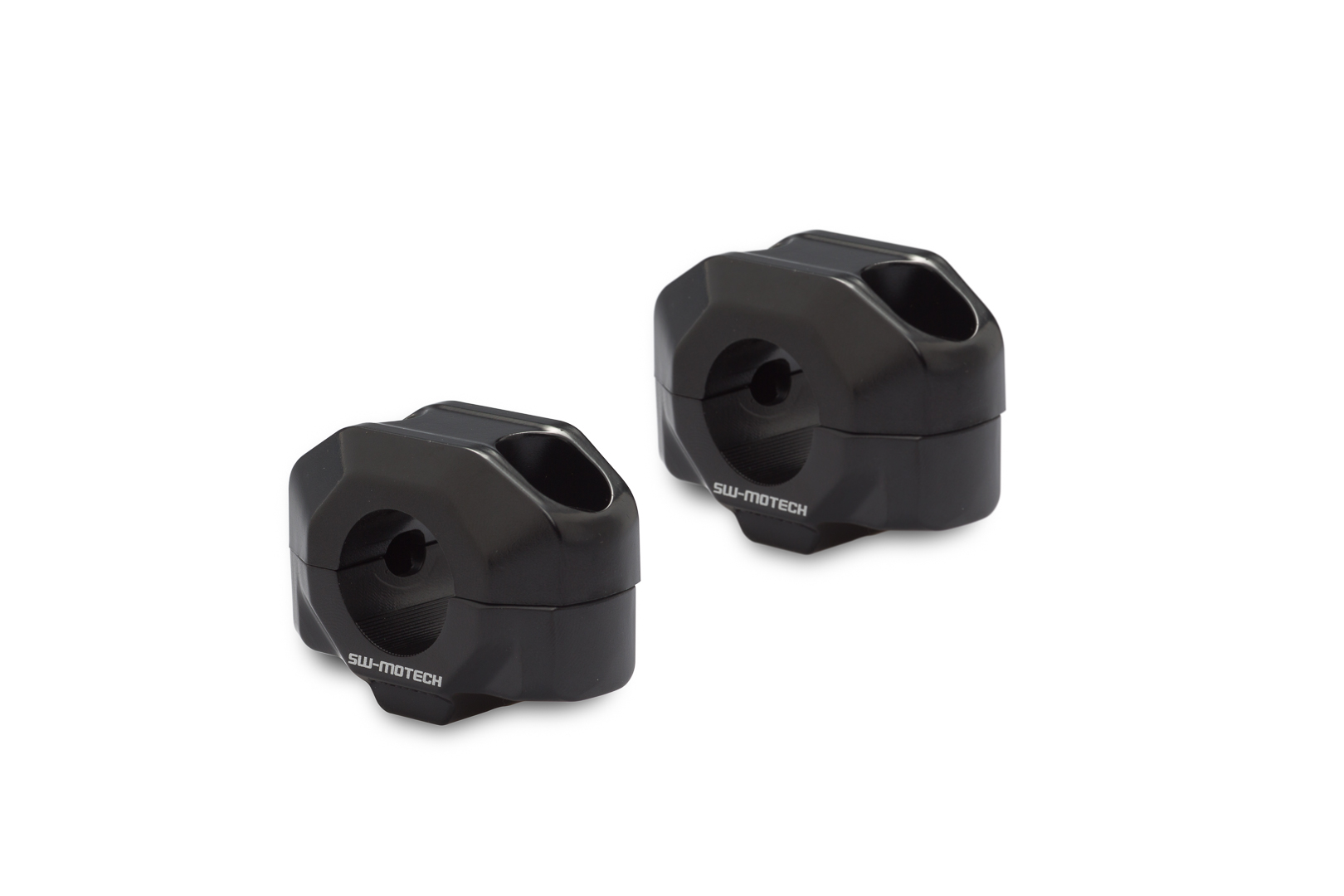 SW-Motech Bar riser for Ø 22 mm handlebar - H=15 mm. Black., black