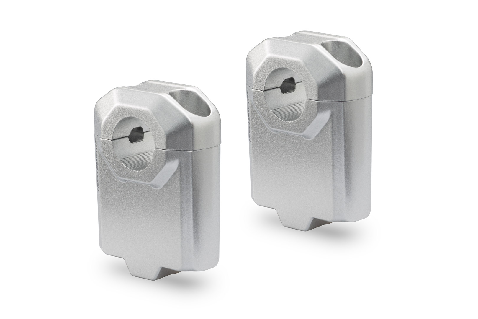 SW-Motech Bar riser for Ø 22 mm handlebar - H=50 mm. Silver., silver