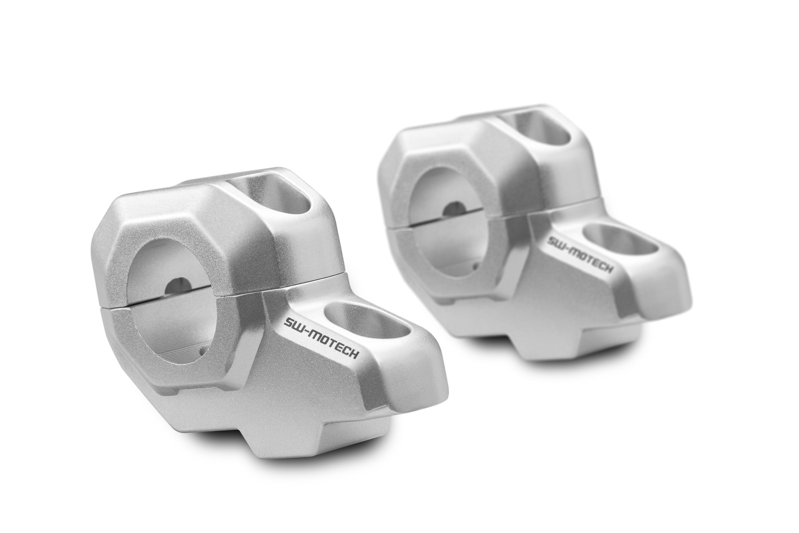 SW-Motech Bar back for Ø 28 mm handlebar - H=30 mm. Back 22 mm. Silver., silver