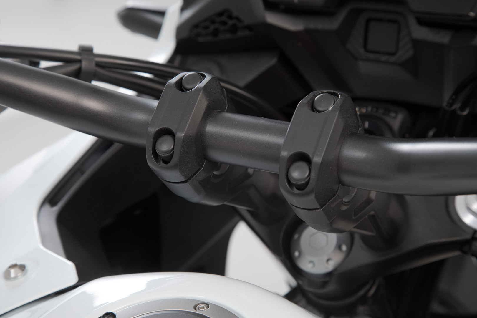 SW-Motech Bar riser for Ø 28 mm handlebar - H=20 mm. Black., black