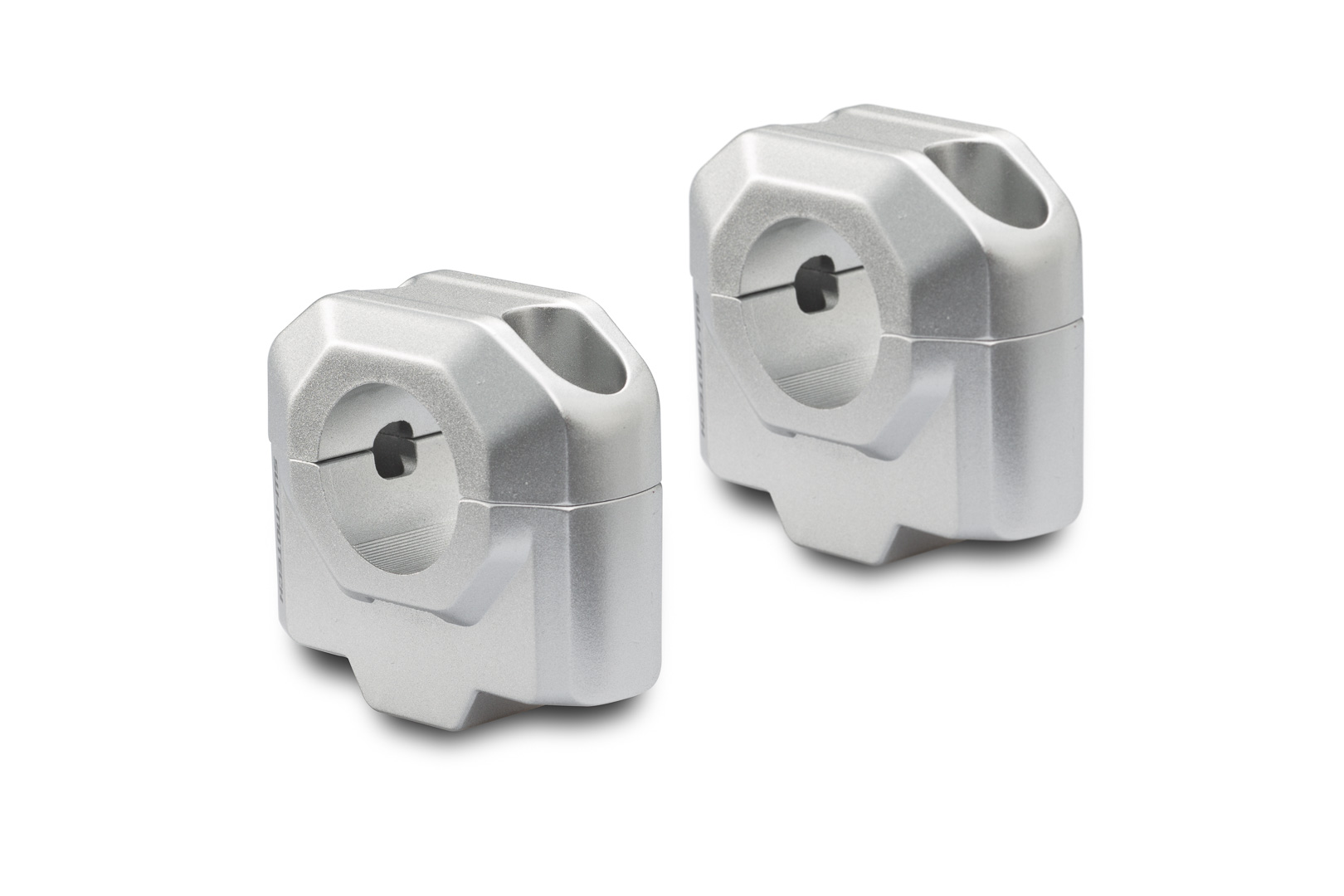 SW-Motech Bar riser for Ø 28 mm handlebar - H=30 mm. Silver., silver