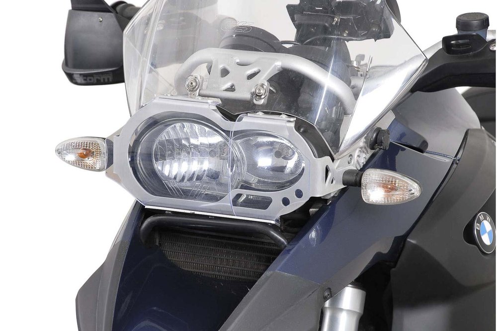 SW-Motech Headlight guard - Bracket with PVC panel. BMW R 1200 GS (04-07). 헤드라이트 가드 - PVC 패널 브래킷 - BMW R 1200 GS (04-07)