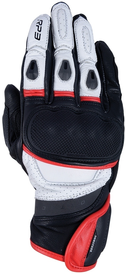 Oxford RP-3 2.0 Motorcycle Gloves, black-white-red, Size 3XL, black-white-red, Size 3XL