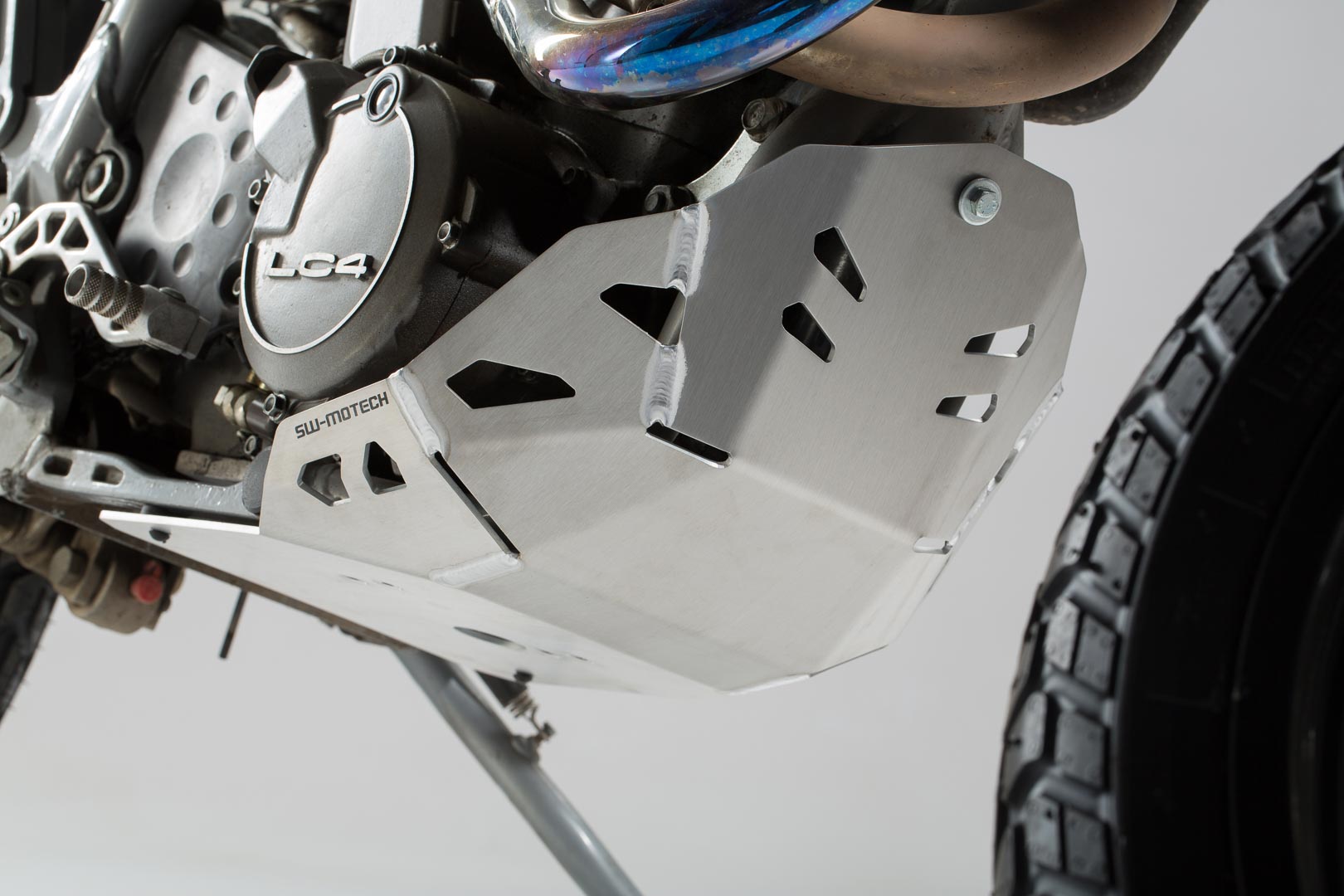 SW-Motech Engine guard - Silver. KTM 620 Adventure (96-99)., silver, Size One Size