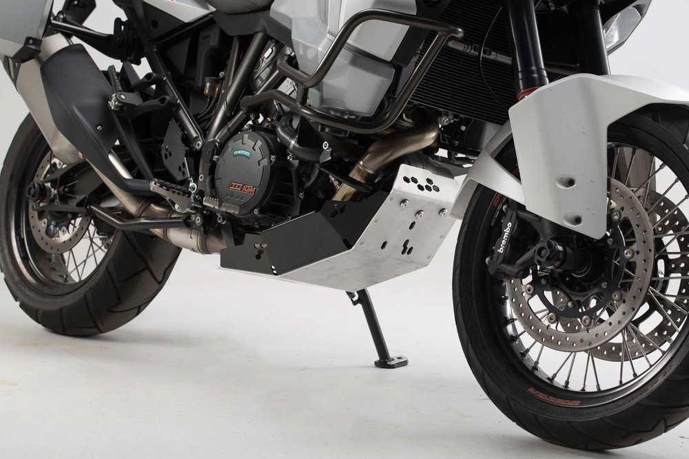 SW-摩泰克发动机护罩 - 黑色/银色。KTM 1290 超级冒险 （14-20）。