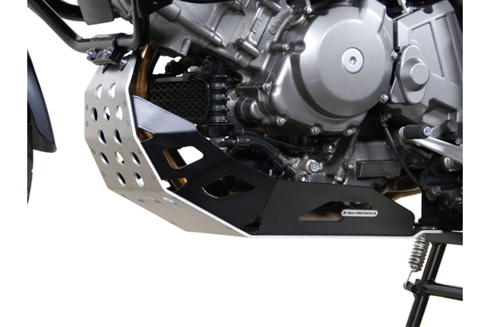 SW-Motech Engine guard - Black. Suzuki DL650 V-Strom (04-10). Generation-2., black-silver, black-silver, Size One Size