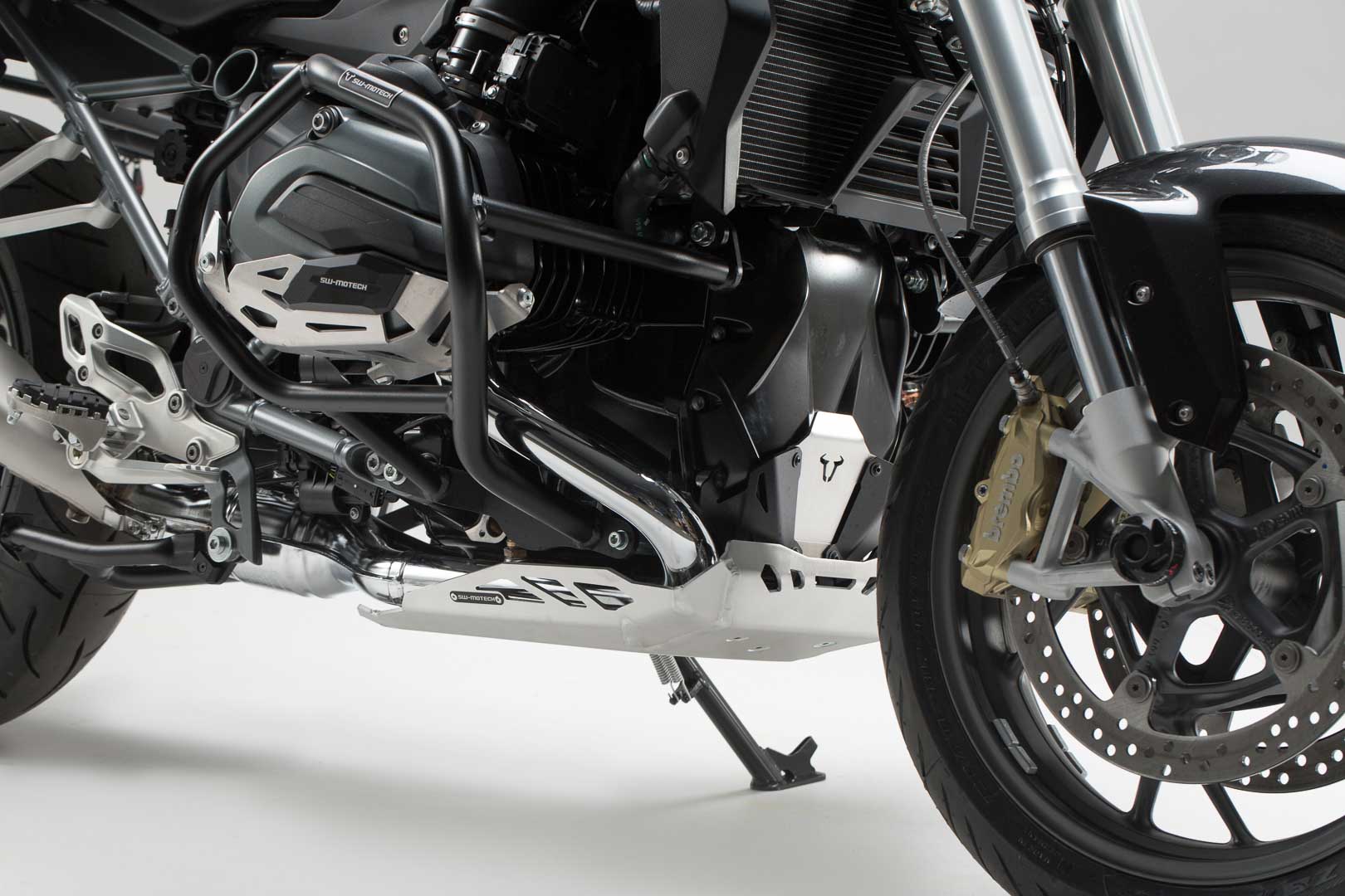SW-Motech Engine guard - Silver. BMW R 1200 R (14-18) / R 1200 RS (14-16)., silver, Size One Size