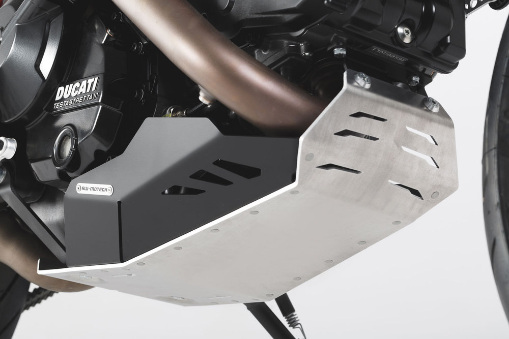 SW-Motech Kryt motoru - černá/stříbrná. Ducati Hyperstrada / Hypermotard.