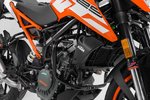 SW-モテッククラッシュバー-ブラック。KTM 125(11-20)/ 200デューク(11-16)。