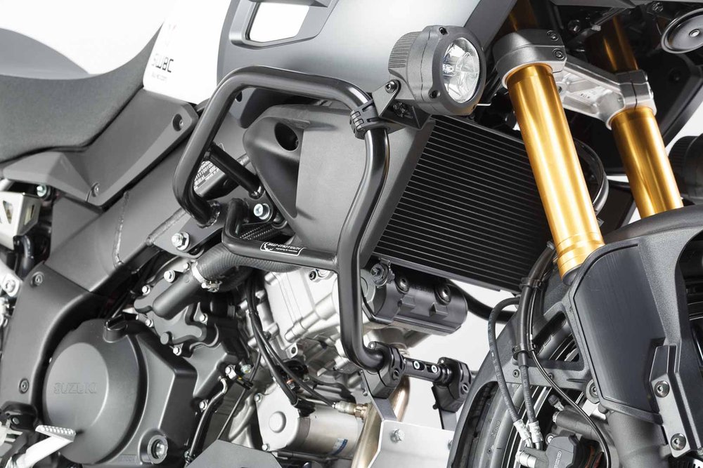 sw motech crash bar black suzuki v strom 1000 14 19