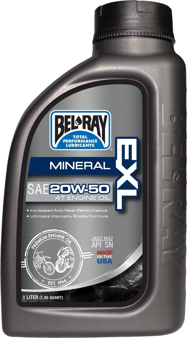 Bel Ray Unisex Bel-Ray Exl 20W-50 Motor Oil Liter Size 1
