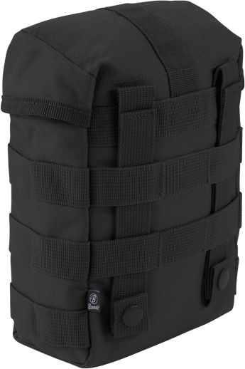 Side view of Brandit Molle Pouch Fire Bag, black for Men