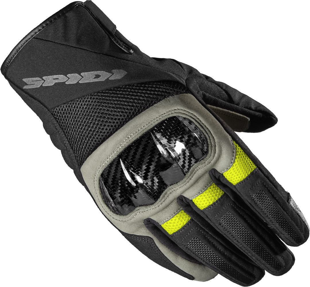 Spidi Bora H2Out Motorcyle Gloves, black-grey-yellow, Size XL, black-grey-yellow, Size XL