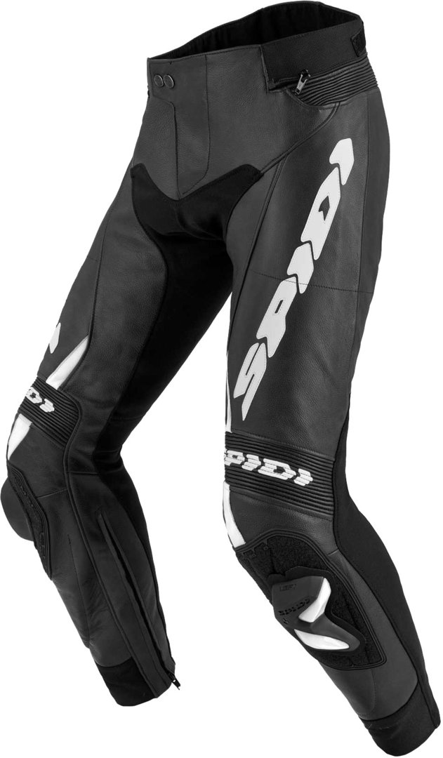 Image of Spidi RR Pro 2 Pantaloni in pelle moto, nero-bianco, dimensione 58