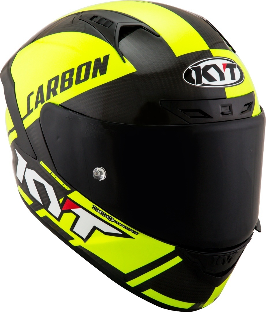 Image of KYT NX Race Carbon Race-D Helmet Casco, nero-giallo, dimensione XS