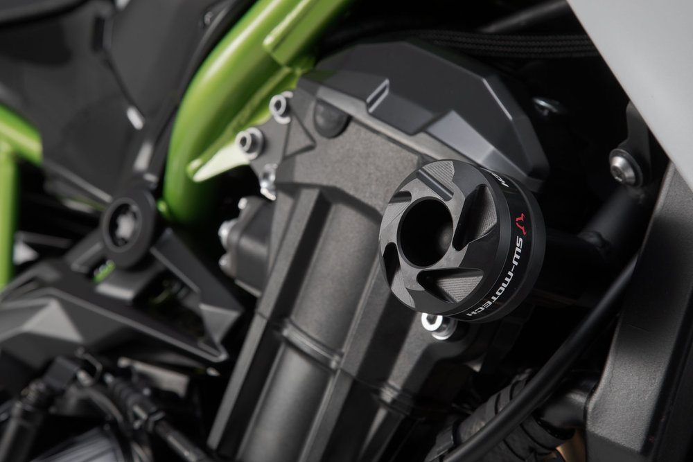 SW-Motech Frame slider kit - Negro. Modelos Kawasaki Z900 (16-).