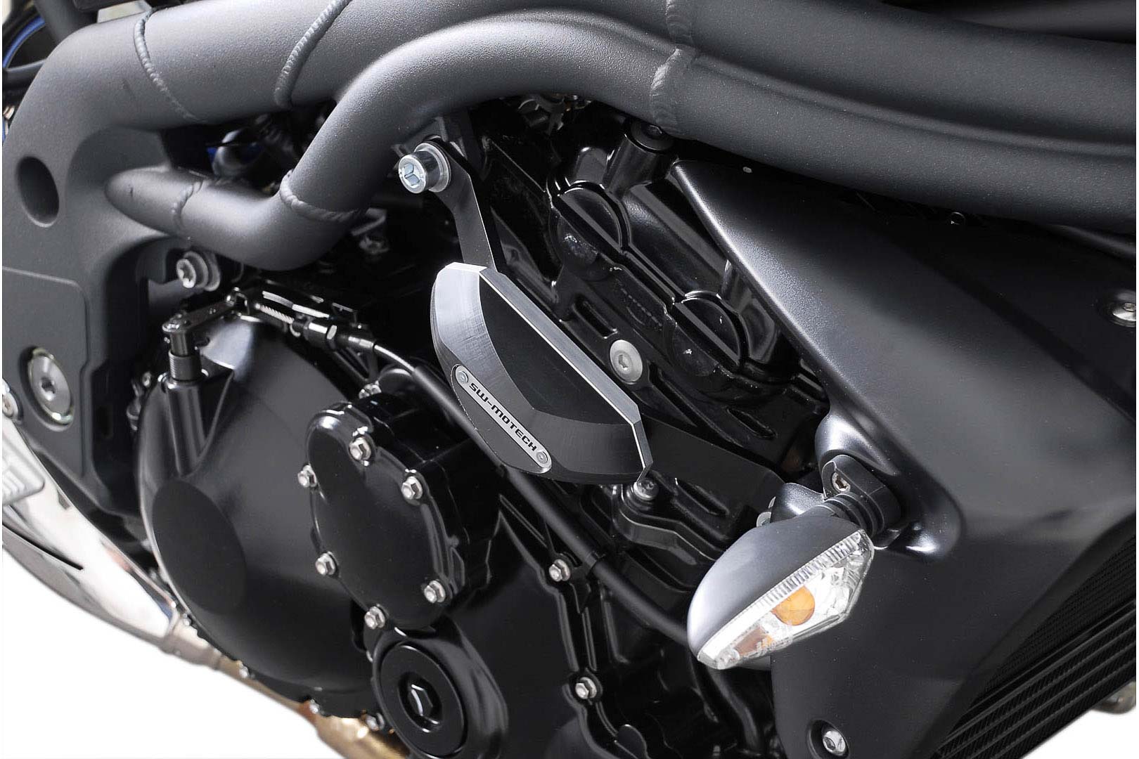 SW-Motech Slider set for frame - Black. Triumph Speet Triple 1050 (04-10)., black