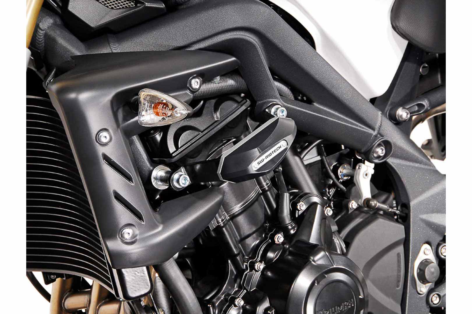 SW-Motech Slider set for frame - Black. Triumph Street Triple 675 (07-12)., black