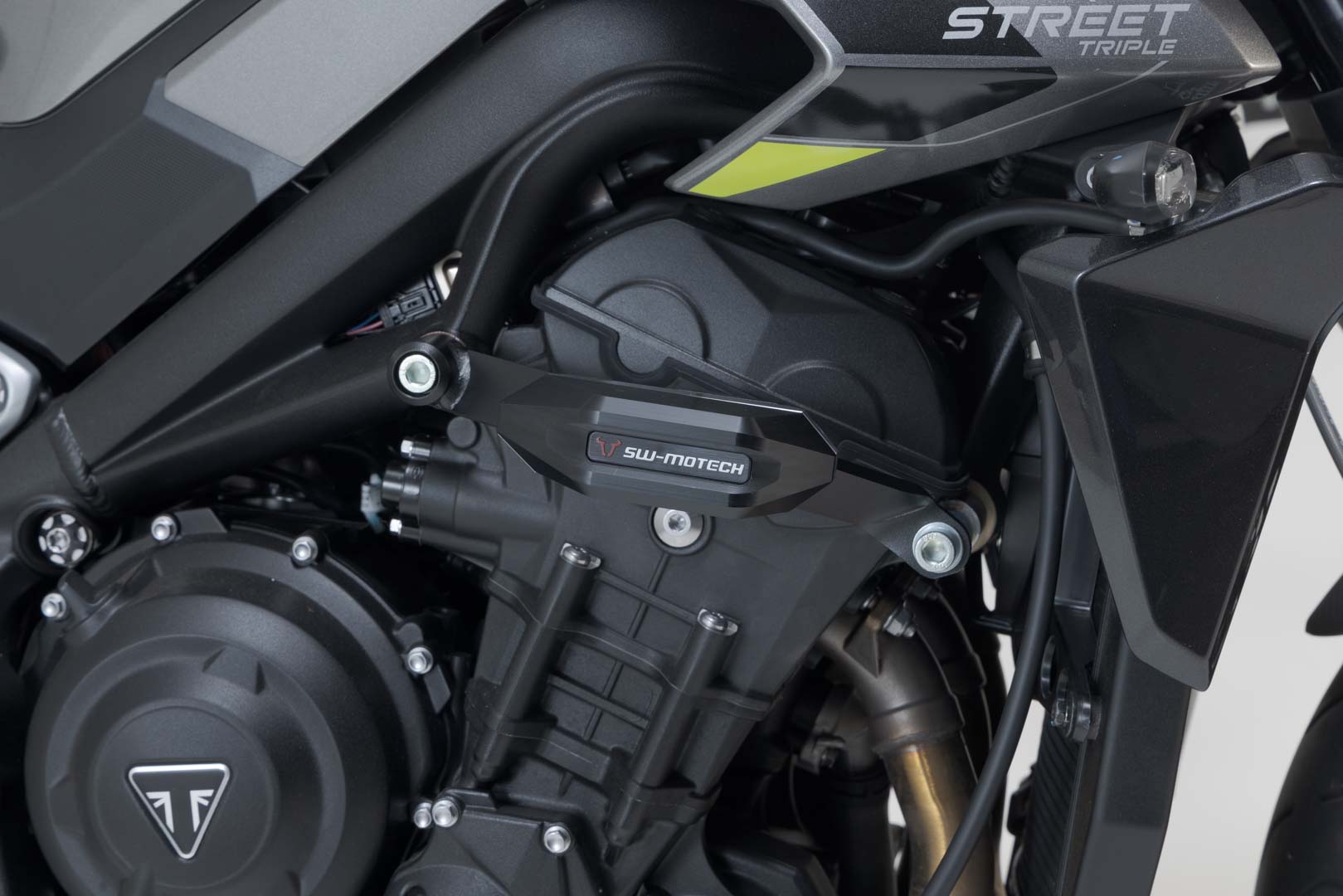 SW-Motech Slider set for frame - Black. Triumph Street Triple (12-) / Rx (15-)., black