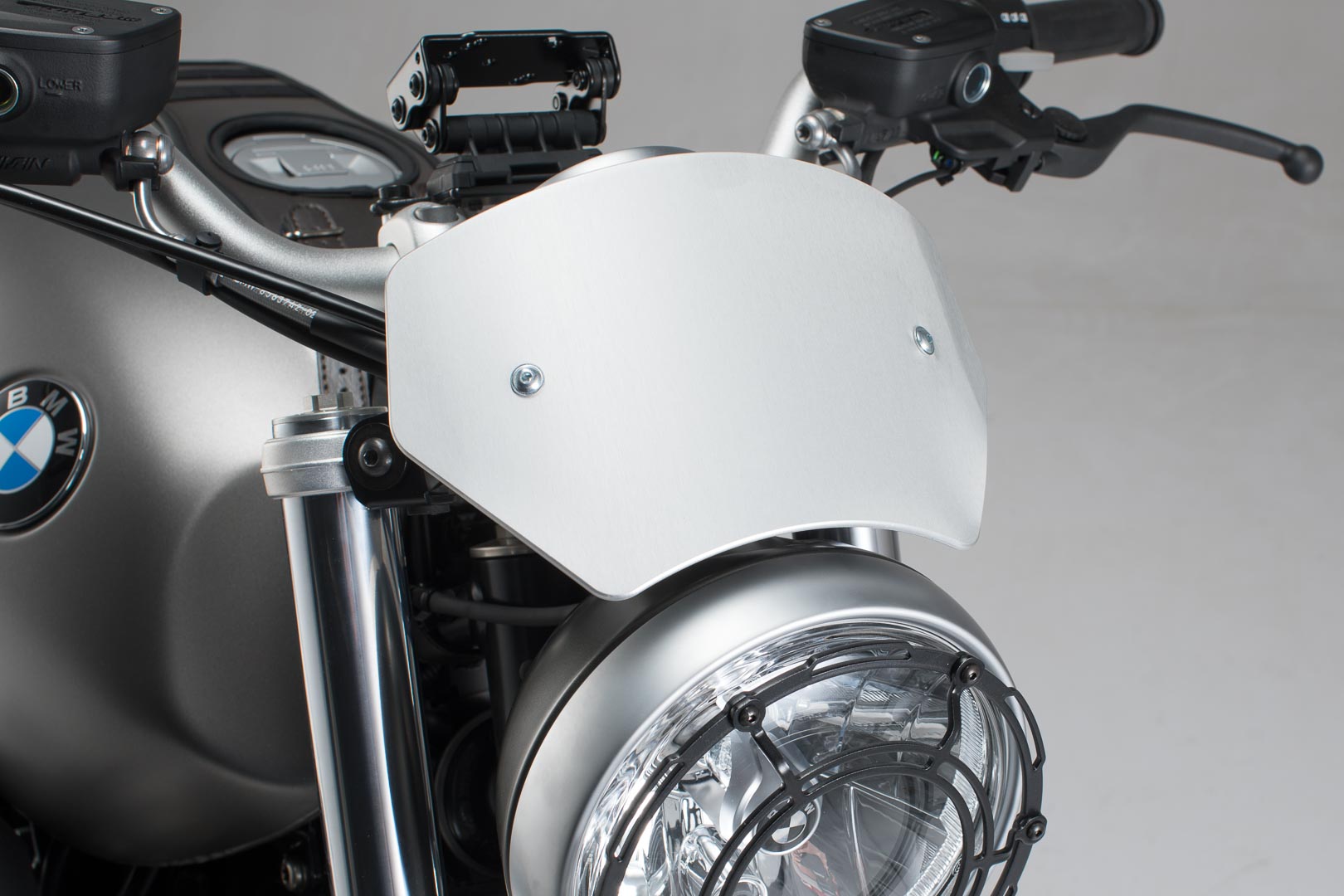 SW-Motech Windscreen - Silver. BMW R nineT Scrambler (16-)., silver, Size One Size