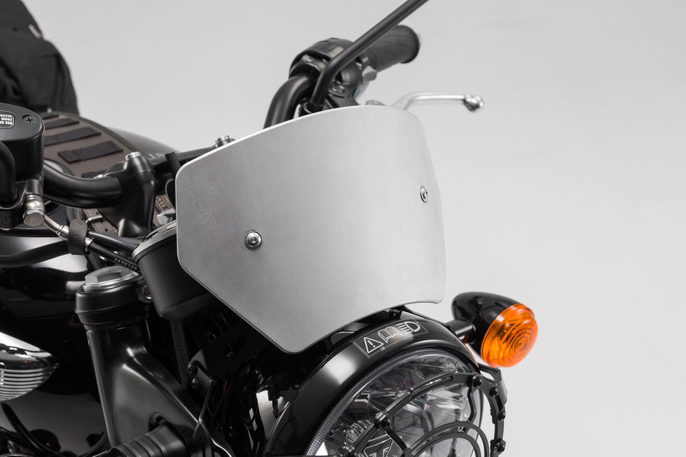 SW-Motech Windschild - Silbern. Triumph Bonneville T100 (16-)/T120 (15-).