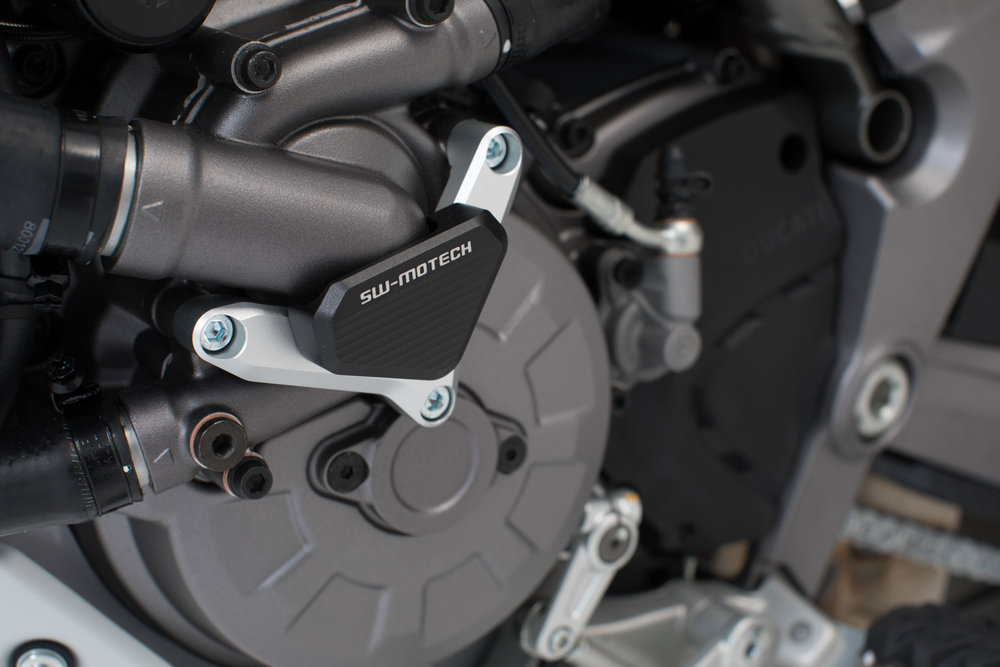 SW-Motech Vann pumpe beskyttelse sølv/svart - Ducati-modeller