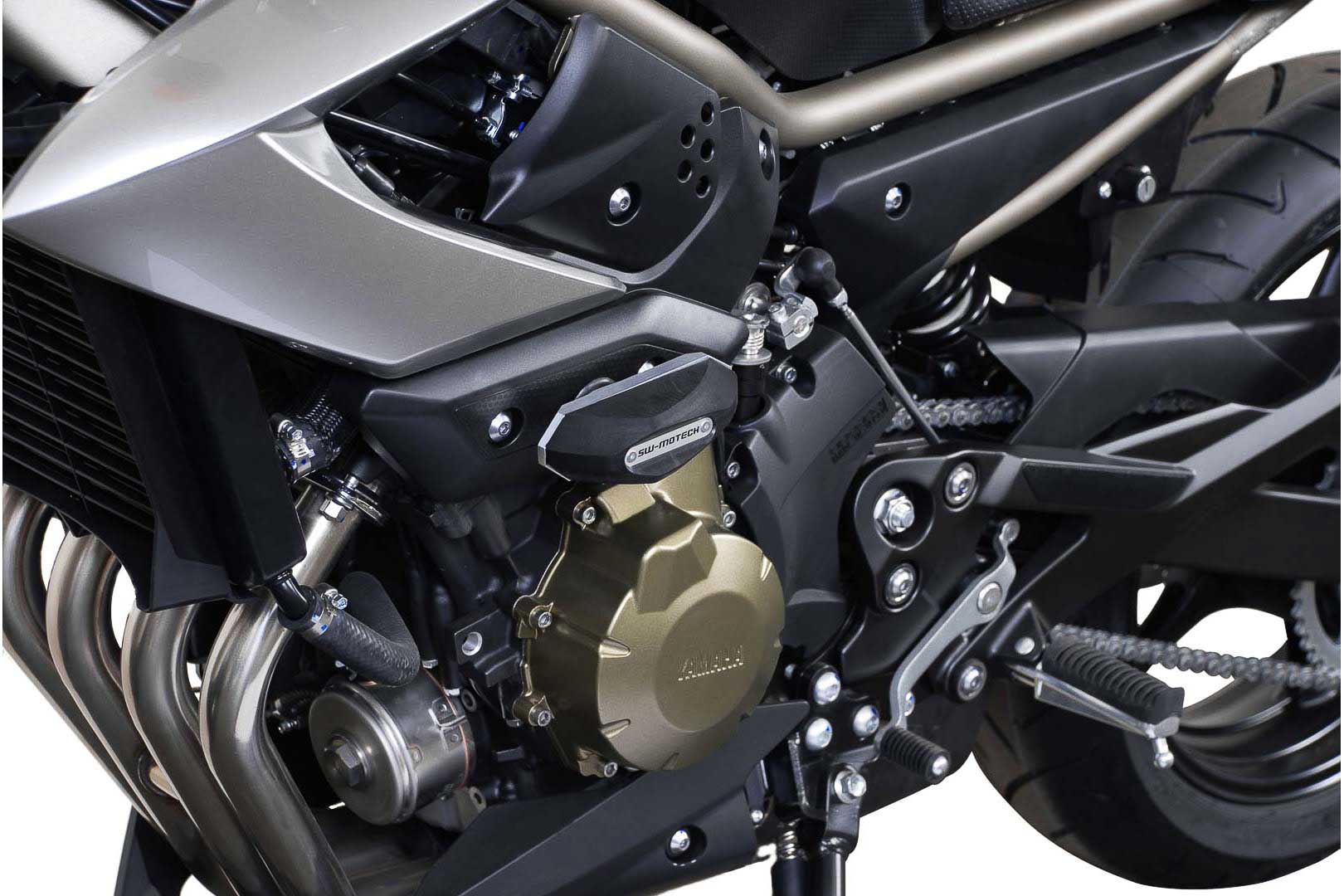 SW-Motech Slider set for frame - Black. Yamaha XJ6 (08-12) / XJ6 Diversion (08-)., black