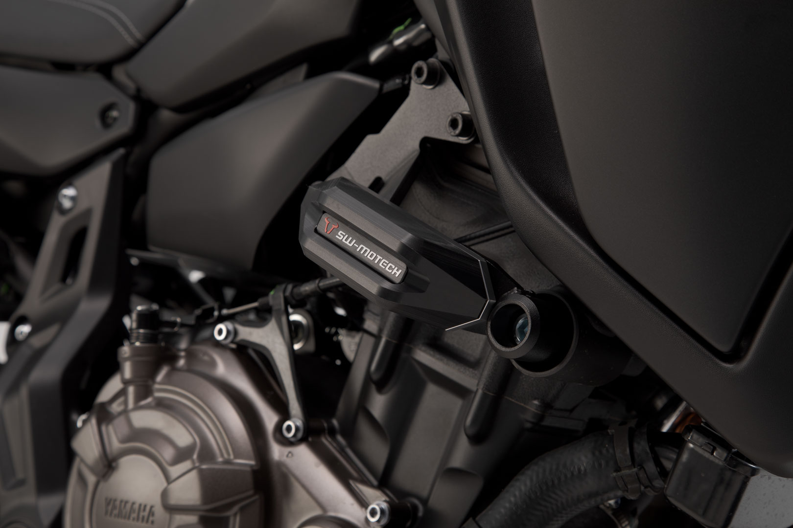 SW-Motech Slider set for frame - Black. Yamaha MT-07 (14-)., black
