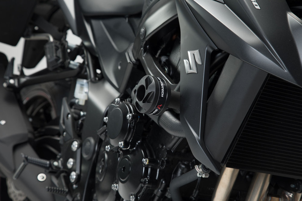 Комплект слайдеров SW-Motech Frame - черный. Yamaha MT-03 (16-)/Suzuki GSX-S750 (17-).
