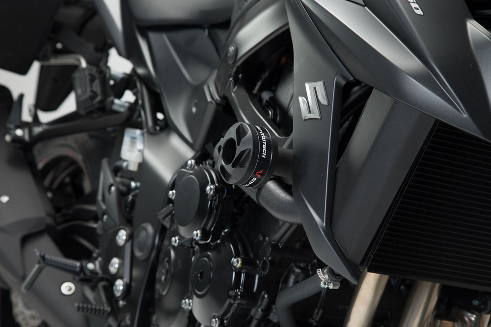 SW-Motech Sturzpad-Kit - Schwarz. Yamaha MT-03 (16-)/Suzuki GSX-S750 (17-).