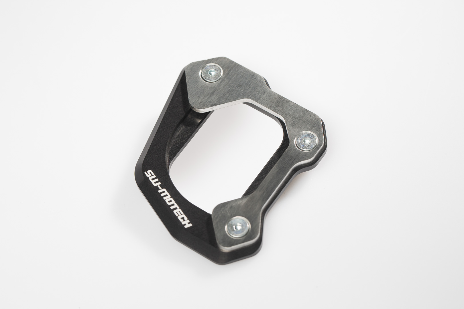 SW-Motech Seitenständerfuß-Verbreiterung - Schwarz/Silbern. BMW F650GS/F800GS Husqvarna TR650, silber