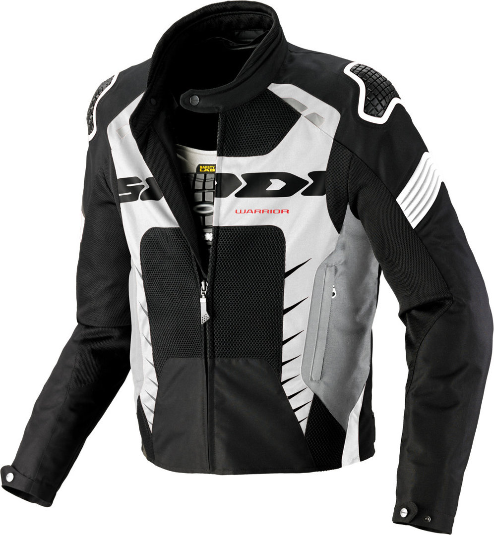 Spidi Men's Black White Warrior Net 2 Motorcycle Textile Jacket, Black-White, Size 3XL For