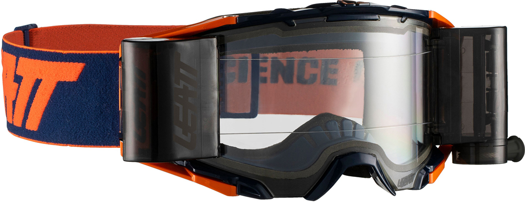 Leatt Velocity 6.5 Roll-Off Motocross Goggles, blue-orange, blue-orange, Size One Size