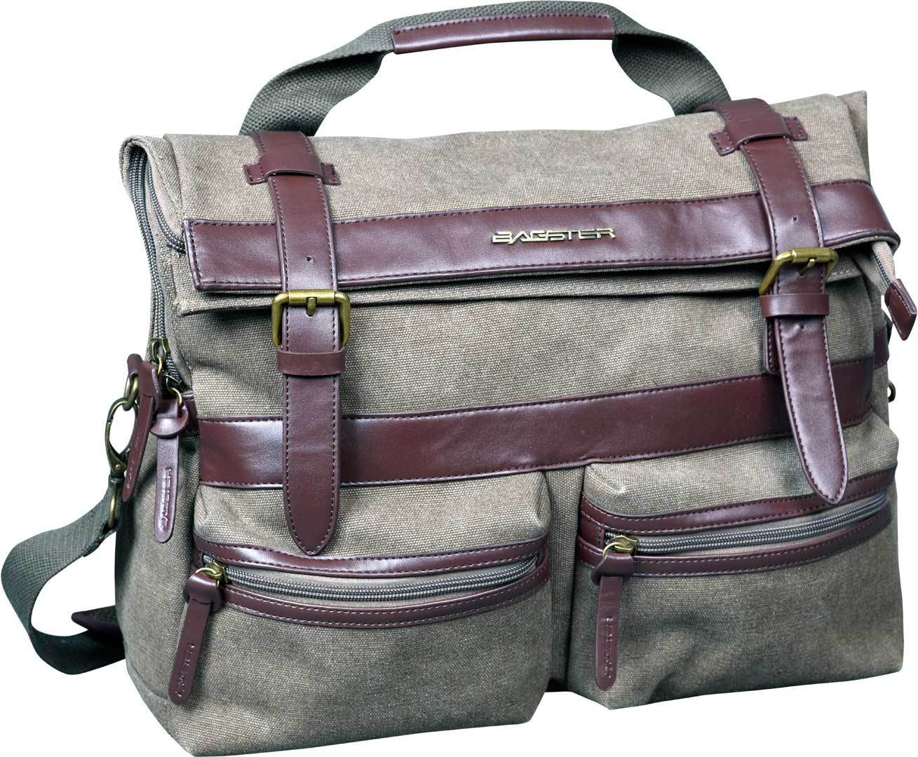 Bagster Neo Vintage Messenger Motorrad Rucksack, grau, grau