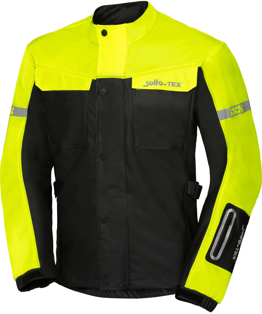 IXS Saint 2.0 Rain Jacket, black-yellow, Size 2XL, black-yellow, Size 2XL