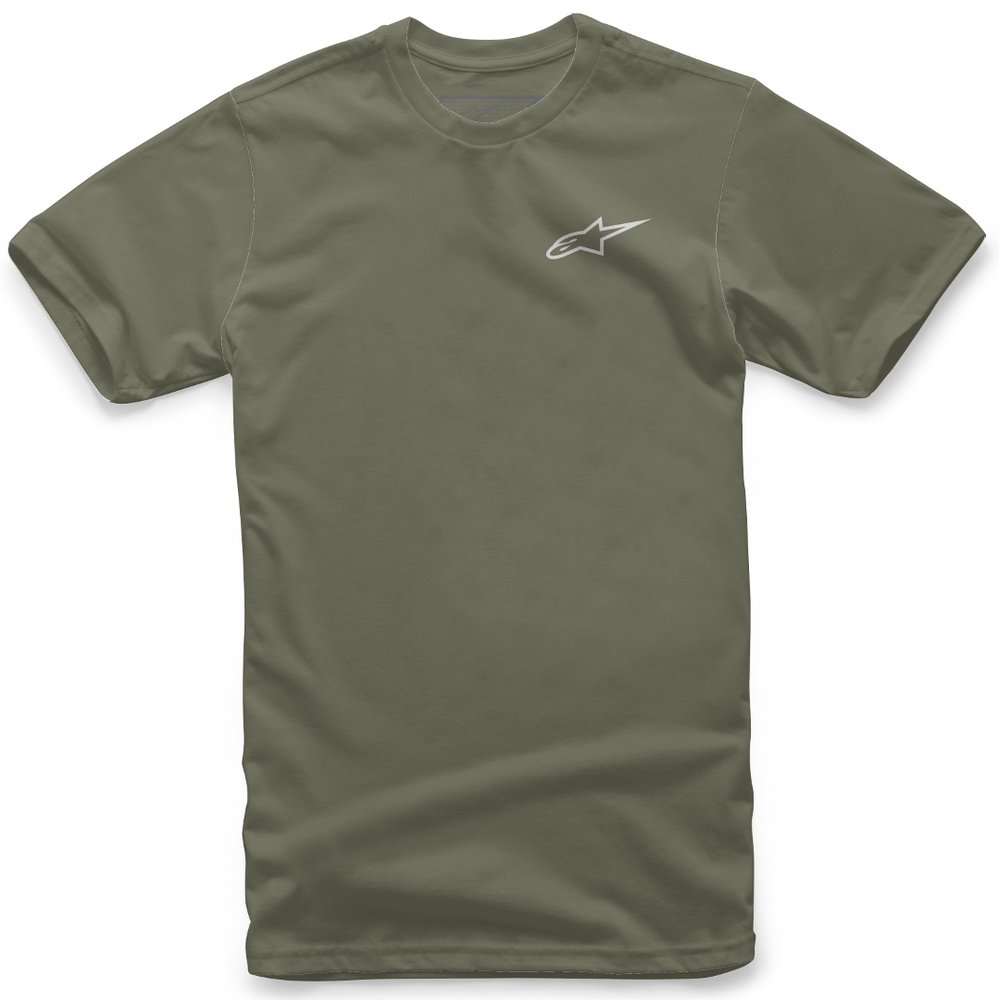 Alpinestars T-Shirt Uomo Ageless – Cotone Pettinato, Nero/Bianco, Taglia L