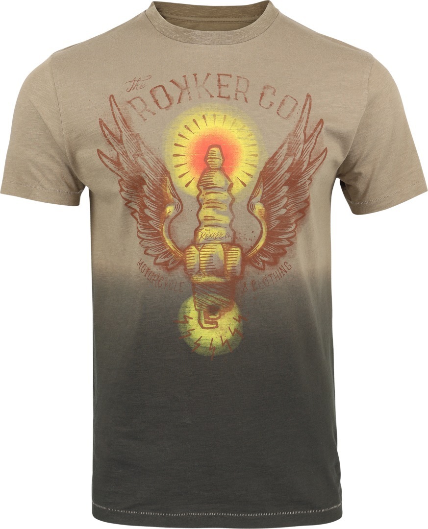 Rokker Wings T-Shirt, brown, Size L, brown, Size L