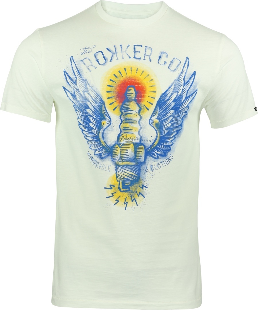 Rokker Wings T-Shirt, white, Size XL, white, Size XL