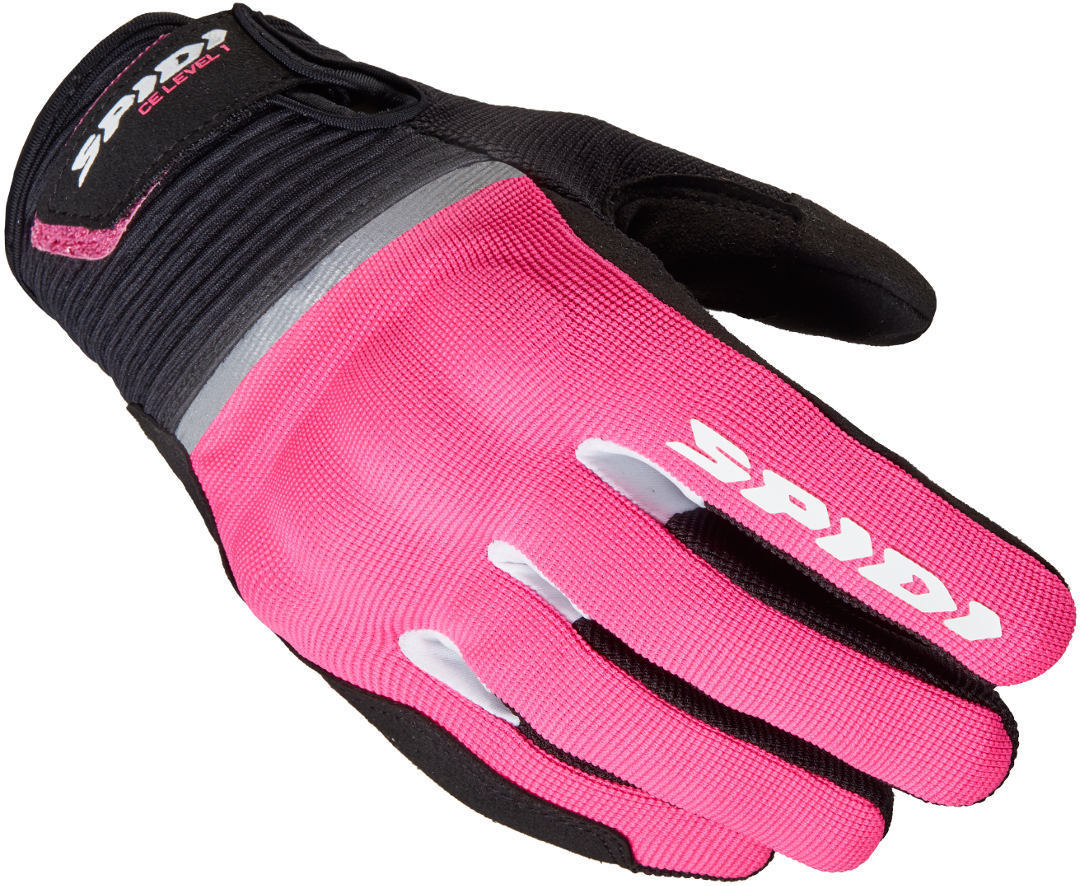 Spidi Flash Women Motorcycle Gloves, black-pink, Size L, black-pink, Size L for Women