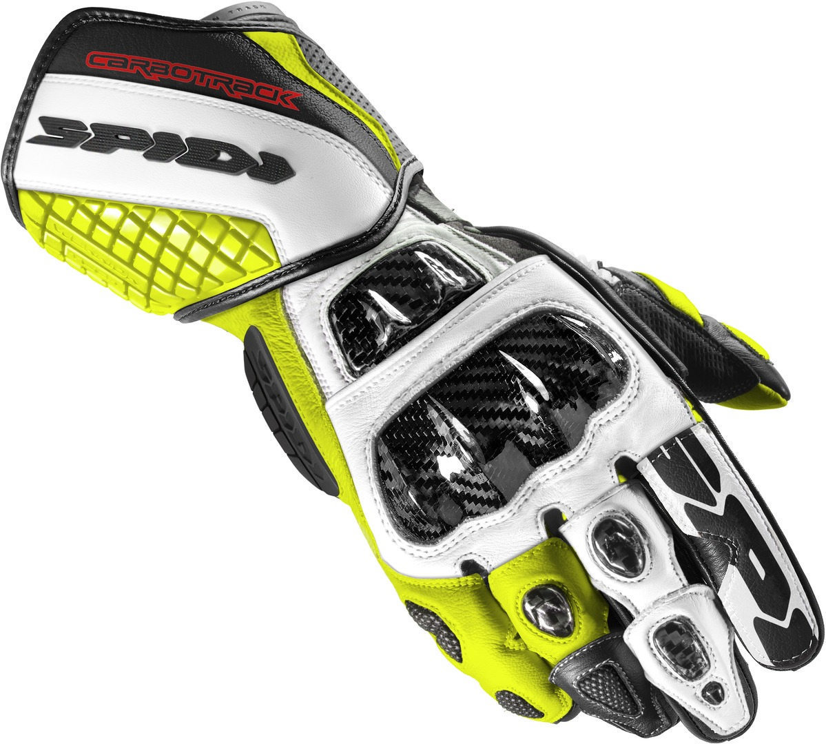 Spidi Carbo Track Evo Motorcykel handskar, svart-gul, storlek XL