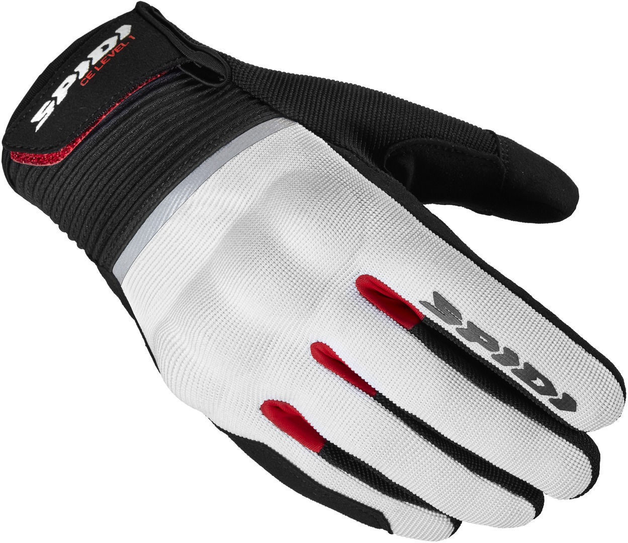 Spidi Flash Motorcycle Gloves, black-white, Size S, black-white, Size S