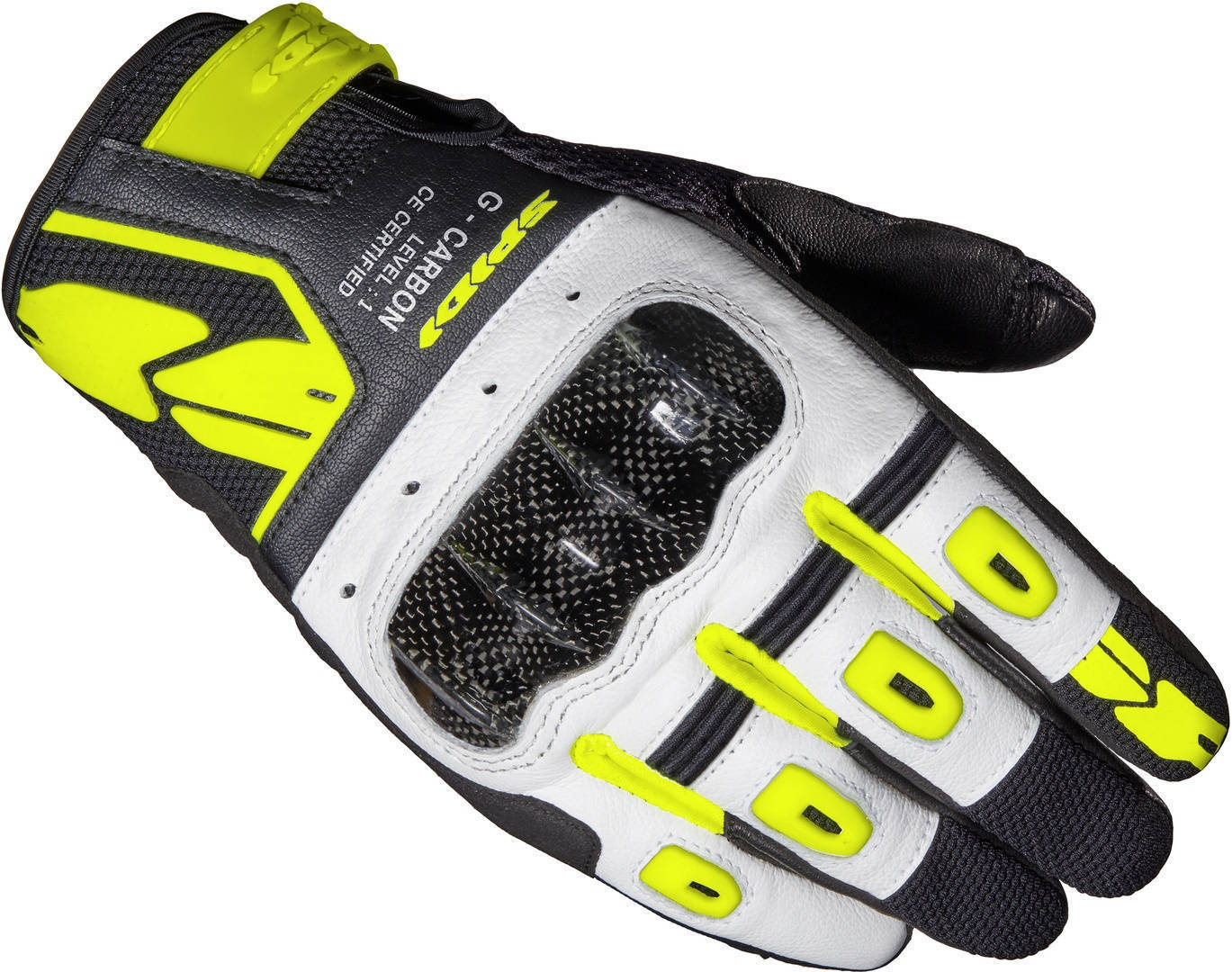 Spidi G-Carbon Motorcykel handskar, svart-gul, storlek 2XL