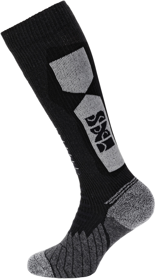 IXS 365 Long Motorcycle Socks, black-grey, Size 42 43 44, black-grey, Size 42 - 44